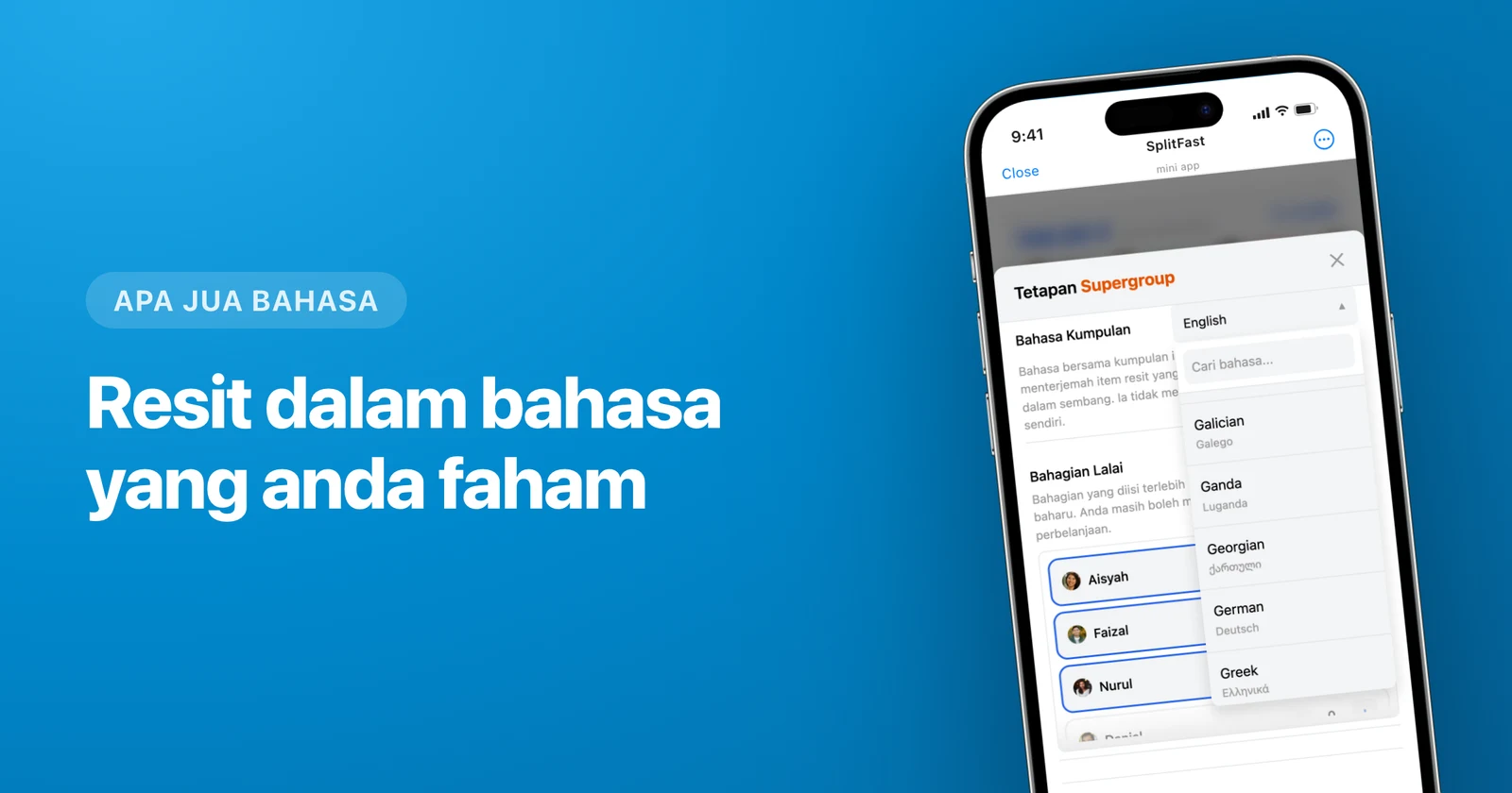 Cara Menterjemah Resit Bahasa Asing dan Membahagi Bil dengan Adil